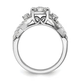 14K White Gold Lab Grown Diamond VS/SI+ G+ Cluster Ring